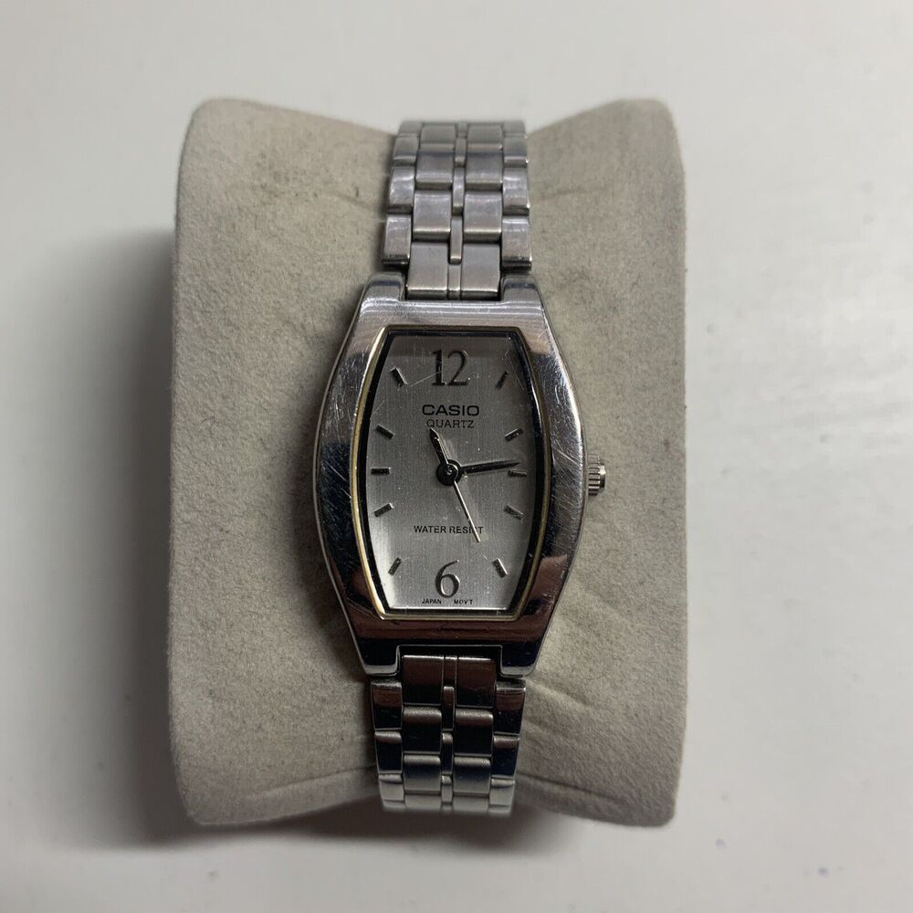 Casio Women's Quartz Silver Dial Silver-Tone Bracelet 22mm Watch LTP1254 - Picture 2 of 6